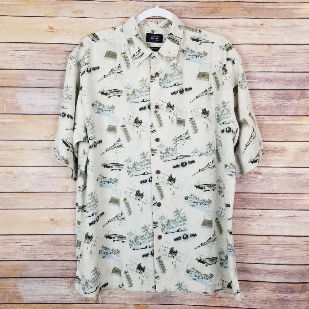 Haggar Shortsleeve Button Shirt Size Medium
